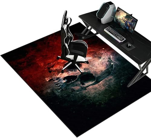 Schreibtischstuhl Unterlage Teppich Stuhlunterlage, 120 x 150 cm Gaming-Stuhl-Unterlage, Bodenschutz, Gaming Teppich, Fußbodenschutz für Bürostuhl, Anti-Rutsch, Bodenschutzmatte für Hartböden