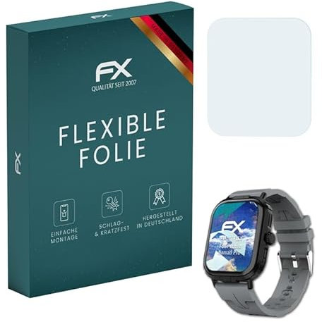 atFoliX Screen Protector compatible with Pebble Nomad Pro Protector Film, ultra clear and flexible FX Screen Protection Film (3X)