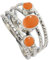 SILVERTROVE Pfirsichfarbener Mondstein Edelstein Sterling silber Band Ring für Männer und Frauen, in allen Größen, Schmuck CRG1082BR13_(59 (18.8))