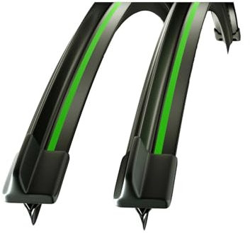 Scheibenwischer 2 Stücke Für Dacia Für Duster 2009-2019 Frontscheibenwischer 2010 2011 2012 2015 2016 2017 2018 Windschutzscheibe Fenster Zubehör(Black-Green,Duster MK2 2017-2019)