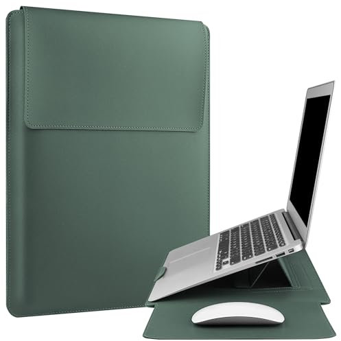 HoYiXi 13,3'' Funda Estuche para Portátiles Bolsa For ASUS Vivobook 14/HP DELL Acer Matebook Compatible con MacBook Pro 14/ MacBook Air 13 M1/ MacBook Pro 13,13''-14'' Laptop Sleeve,Verde
