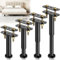 Lot de 4 pieds de lit réglables en hauteur de 18 à 32 cm, pieds de support pour cadre de lit et sommier à lattes, en métal, pieds de meuble rétractables, jusqu'à 450 kg, pieds de support en métal pour