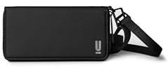 The Urban Society Geldbörse Continental Vegano, schwarz, mit verstellbarem Schultergurt, 19 x 10 x 2,5 cm, Schwarz , 2,5 cm, Continental