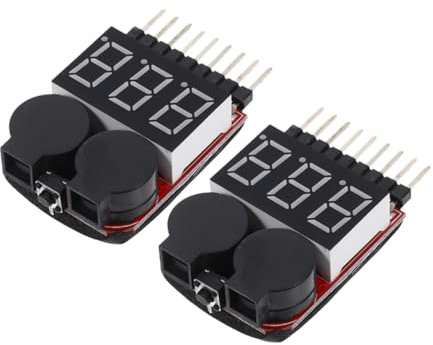 Homoyoyo 2pcs Lithium Battery Tester with Low Voltage Alarm Accurate Capacity Display for Lithium Batteries Noncontact Voltage Detection User Friendly Design for Auto Applications