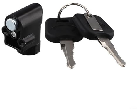Power Lock and Key for Battery Cases, Electric Bike Battery Box Safety Lock, Suitable for 1 and 2 Ebike Batteries(11mm)