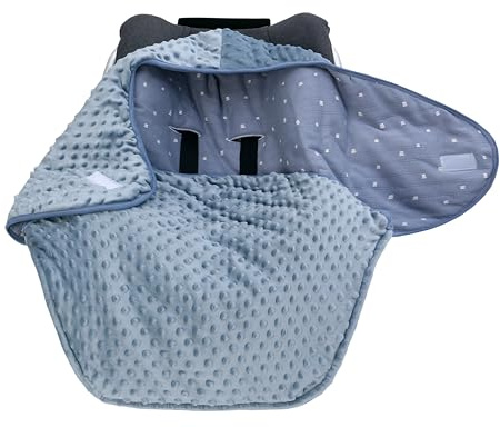amo nenes Winter Fußsack Einschlagdecke für Babyschale & Kinderwagen 0-12M