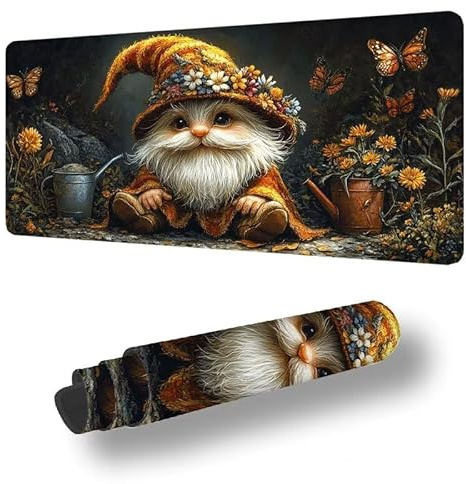 Mauspad XXL 900x500 MM, Gaming Mousepad Groß Schmetterling mit Genähten Kanten, Schreibtischunterlage mit Rutschfester Gummibasis, Zwerg Mauspad Gaming Verbessert Präzision und Geschwindigkeit S-9264