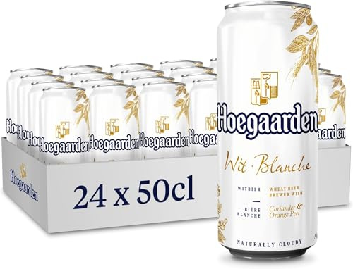 Hoegaarden Blanche Bière Pack de 24 Canettes de 50cl (Lot de 5)