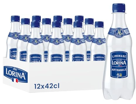 Lorina Limonade Artisanale, Boisson Gazeifiée, 42cl, Lot de 12 Bouteilles