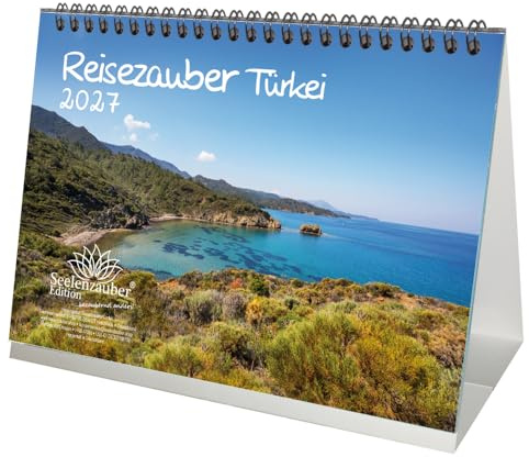 Reisezauber Türkei DIN A5 Tischkalender für 2027 Ankara Istanbul Side Reise Strand Urlaub - Seelenzauber