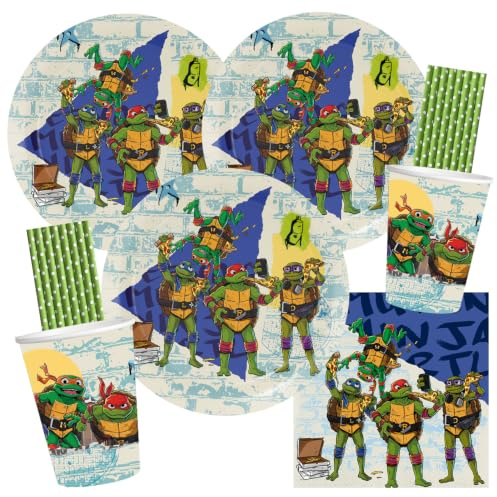 BeenSmile Kit Festa Tartarughe Ninja per 16 Bambini