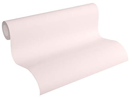A.S. Création Il Decoro Vliestapete mit Struktur 0,53 x 10,05 m – Rosa – einfarbige Uni Tapete Made in Germany – 353016