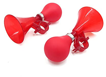 sourcing map 2pcs rot Gummiball Hupe Glocke Lufthorn Trompete Alarm Klingel für Fahrrad