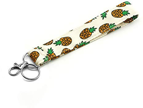 Ananas Geschenke Lanyard ID Badge Halter Lanyards Lanyards für Frauen Lanyard Schlüsselband ID Halter Baumwolle Stoff Vorschulband Lehrer Geschenk Kollegen Geschenk für ihren Chef (Orange)