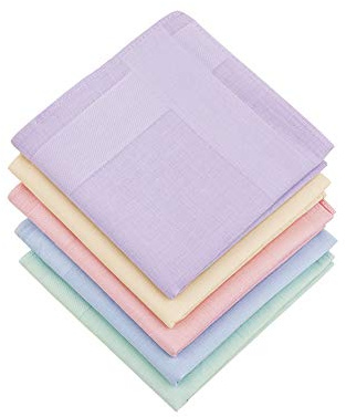 HOULIFE Ladies Cotton Handkerchiefs Candy Color Handkerchief Womens Hankies | Soft Material, for Wedding Party Daily Use, Versatile Accessories, Breathable & Durable