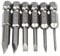 BE-TOOL Slotted Screwdriver Bits 6PCS 2-6mm Flat Head Screwdriver Bits S2 Alloy Steel Magnetic Head Hex Shank Screwdriver Drill Bits Set (50MM)