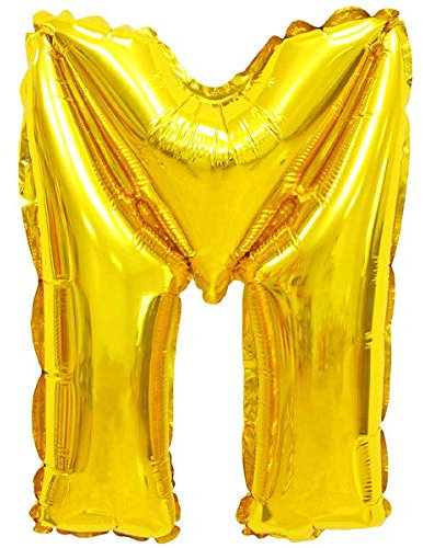 Ballons gonflables en aluminium - Lettres et chiffres et caractères en or - 80 cm - Décoration festive - XXL Luftballons, Plastique, M – doré., Gold