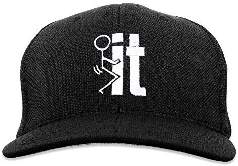 EvolveFISH FCK It Erwachsene Mütze Flexfit Cool & Dry Piqué-Mütze - Schwarz - Einheitsgröße