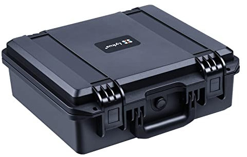 Lykus HC-3510 Wasserdicht Koffer mit anpassbar Rasterschaumstoff, Innengröße 35x30x13 cm, geeignet für DSLR Kamera, kleine Drohne, Fotogeräte, Werkzeugkoffer,Camcorder,Messgeräte und andere