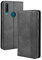 Dedux Flip Funda para Alcatel 3X (2019), Tapa de Billetera de Cuero Retro Cierre Magnético Folio Soporte Ranuras para Tarjetas. Negro