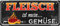WOGEKA ART Retro Blechschild - Fleisch ist mein Gemüse - Steak vom Grill - witziger Spruch als Geschenk-Idee Geburtstag Weihnachten Dekoration 28x12 cm Vintage-Design Metall 1578