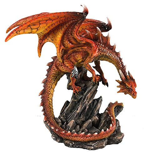 Nemesis Now Mikan Drachenfigur, gebrannt, Orange, Polyresin, Einheitsgröße