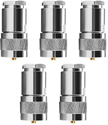 OTOTEC UHF PL259 Klemme 5 Stück PL259 Kabelklemme Kompressionsstecker Koaxial Adapter für 7D-FB RG213 RG214 LMR400 RG8X