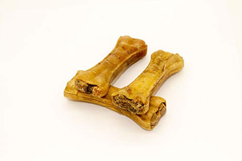 Kauknochen mit Pansen in 12 cm Hundeknochen Rinderhaut Hundefutter Kausnack Rind (30 Stück)
