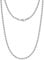 LeCalla Solid 925 Sterling Silver Italian 2 MM Diamond-Cut Twisted Braided Rope Chain Necklace for Men and Women 26 Inches