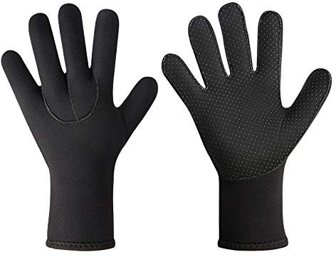 YJZQ Unisex Tauchhandschuhe Neoprenhandschuhe 3 mm Thermohandschuhe Anti-Rutsch Warme Tauchhandschuhe zum Tauchen, Surfen, Kajakfahren, Schnorcheln, Segeln, Bootfahren