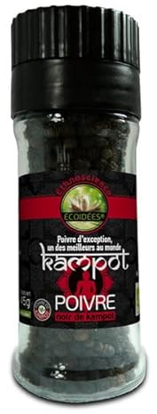 Ecoidées - Moulin Poivre Noir De Kampot 45G -Vendu Par Unité