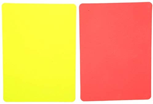 OUKENS Schiedsrichterkarten, Rote und gelbe Karten PVC Fußball Rote und gelbe Karten Rekordfußballspiele Fußball Warn- und Auswerfekarten Schiedsrichter-Werkzeugausrüstung 4.3 x 3.1 in