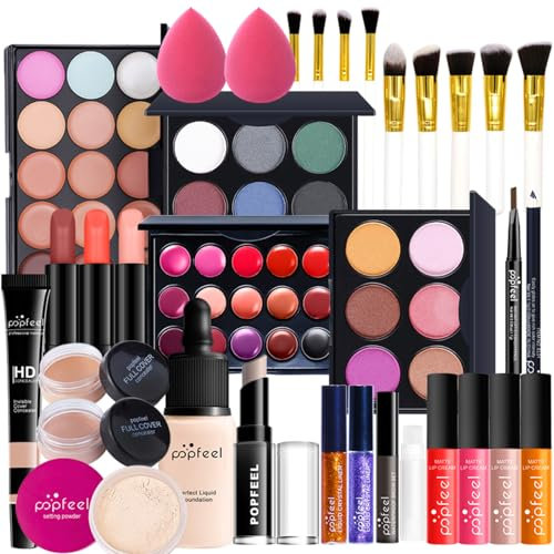 35St Schminkkasten Make-Up Set, Professionelles Kosmetische Schmink Set mit Lidschatten Lippengloss Rouge Concealer Usw, Multifunktions Kosmetik Produkte Set für Teenager-Mädchen Frauen#4