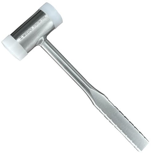 WEDO Martillo de nailon inoxidable con mango plano, resistente a la corrosión, a prueba de óxido, duradero, respetuoso con el medio ambiente, 250 g