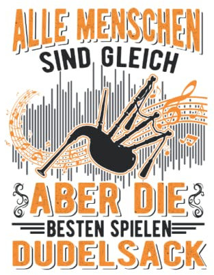 Dudelsack Notizbuch: Dudelsack Dudelsackspieler / 6x9 Zoll / 120 linierte Seiten