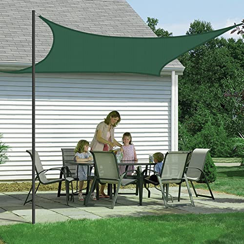 Toldo Vela Impermeable Exterior Terraza, Rectangular 2.5x3m, Toldos Velas de Sombra para Patio Jardin, Tela Oxford Resistente, 95% Protección Rayos UV, para Jardim Pérgola - Verde Oscuro