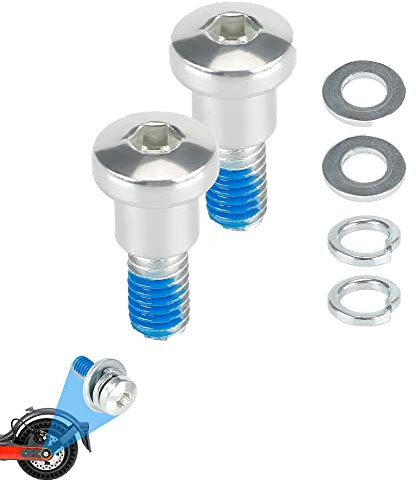 Fututech 1 Paire Vis de Roue Arrière pour Xiaomi M365 1S Lite Pro Pro 2 Boulons de Fixation pour Mi 3 Pièce de Rechange Scooter Electrique Accessoire Trottinette