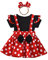 Lito Angels Minnie Mouse Fancy Dress Costume Suspender Skirt Set with Bow Headband for Kid Girls Age 4-5 years