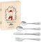 Maverton Set de couverts personnalisé pour garçon - Coutellerie dans coffret imprimé - Couverts Thème Animal - Cadeau d'anniversaire - Cadeaux bébé - Couverts gravés - CERF