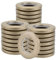 Knpwer 32 Stück Vorhang Ösenringe,Vorhangringe Stoffösen Runde Plastikringe Clips Innendurchmesser 40mm DIY Ringe für Fenstervorhang,Duschvorhang (Kaffee)