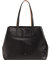 DUDU Große Ledertasche für Frauen, weiche Tote Shopper Tasche, Umhängetasche mit Zwei Griffen, geräumige Handtasche Mode Schwarz