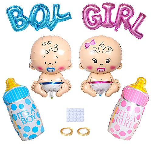 Baby ballon Set Baby Shower Gender Reveal Party Dekoration baby geschlecht überraschung Gender Reveal Party Dekoration blaue Babyflasche Rosa Baby Mädchen Luftballons Baby Dusche Party Geburtstag