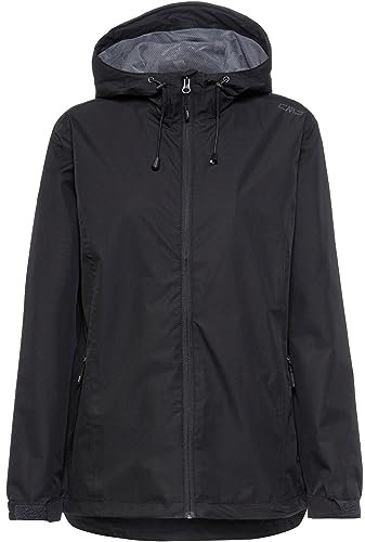 CMP - Damenjacke mit fester Kapuze, Schwarz, S