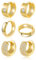 Creolen Gold Set Ohrringe Damen, Silber 925, 3 Paar Multipack, 14K Vergoldet Knorpel Ohrringe Huggie, Klobig, Leicht, Breit, Glitzernd mit Strass Zirkon