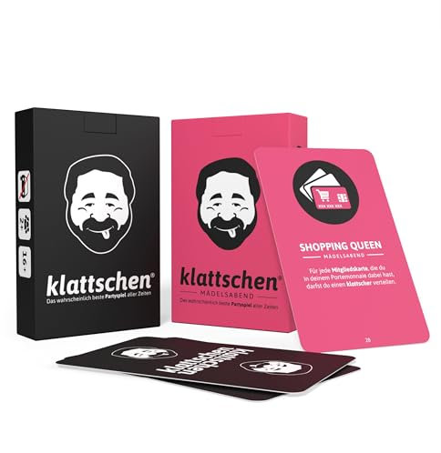 DENKRIESEN - klattschen® & klattschen® Mädelsabend - Das wahrscheinlich Beste Trinkspiel Aller Zeiten | Partyspiel | Kartenspiel | Spieleabend | Perfekt zum Jungesellenabschied