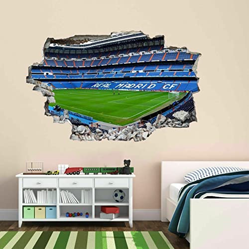 3D Wall Stickers Art Special Effect Real Madrid Bernabeu Stadium Wall Art Stickers Mural Kids Bedroom Home Decor Wall Decorative 80x120cm