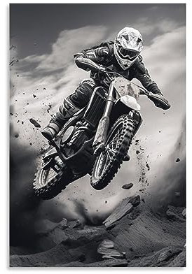 AYAROS Vintage Motocross Malerei Poster Modern Sport Motorrad Racing Leinwand Wandkunst Drucke Malerei für Haus Zimmer