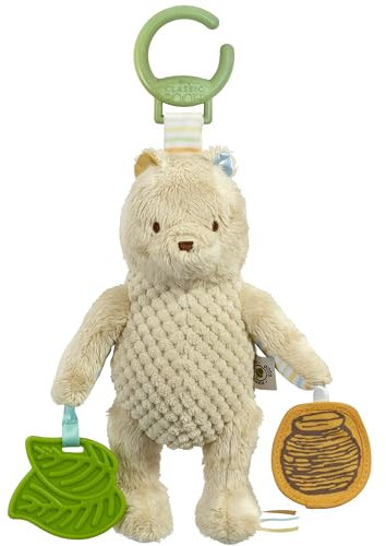 Rainbow Designs Disney Winnie Puuh Kinderwagen Spielzeug - Frühe Entwicklung Aktivität Spielzeug - Baby Sensorisches Spielzeug mit Rasseln, Quietschen, Texturen & Tags Beißring