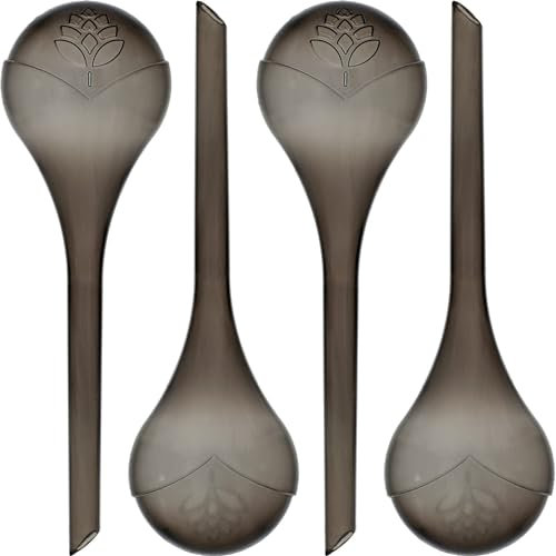 BROWIN® Bewässerungskugeln für Pflanzen | dosierte Bewässerung | Automatische Bewässerungssystem für Pflanzen | Tröpfchenbewässerungsbausätze (400 ml) (4, transparent schwarz)