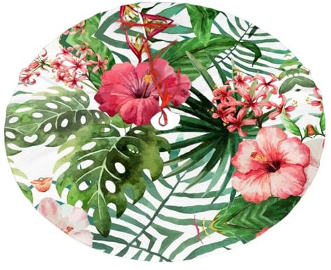 Hibiskus Blume Weihnachtsbaum Rock Plüsch Weihnachtsbaum Rock Indoor Halloween Baum Rock Für Weihnachtsdekorationen 48 Zoll